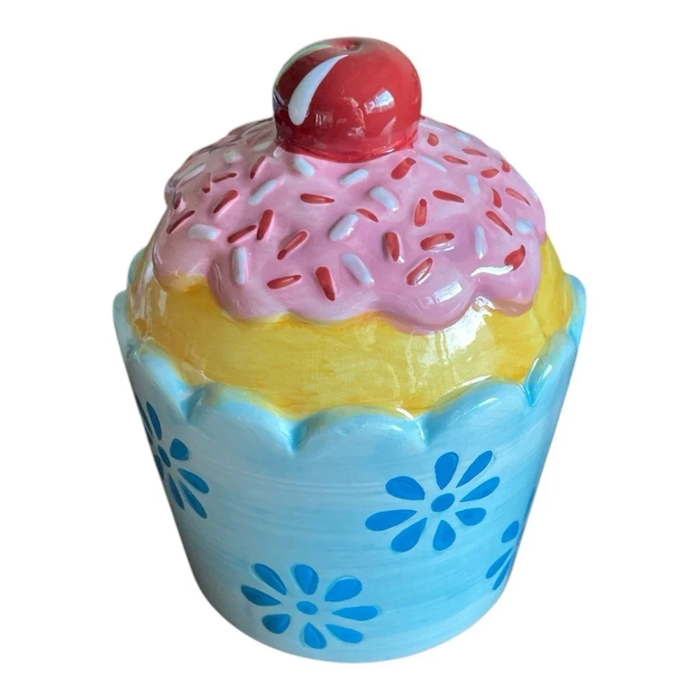 Pier One Imports Sponge Holder Cupcake‎ with Sprinkles Cherry Vibrant Colors
